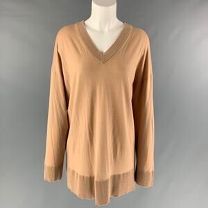 THE ROW Size XS Camel Wool Oversized Pullover